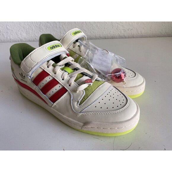 Adidas The Grinch Forum Low Fashion Sneakers ID3512 Men’s Sz 10 Charms Laces NEW main image 7